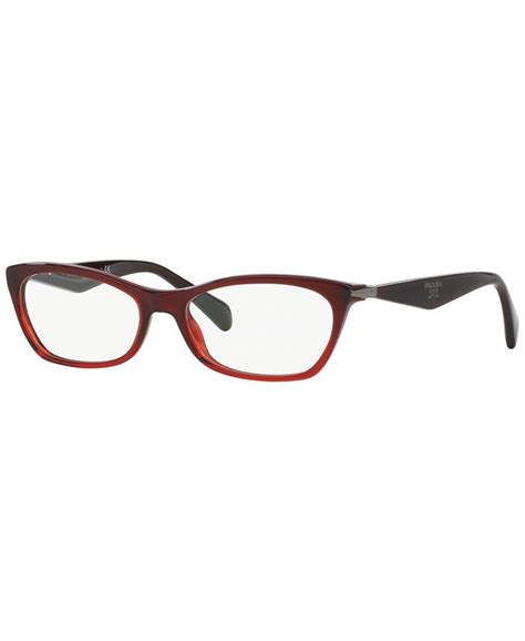 prada - pr15pv black/demo lens irregular women eyeglasses - 53mm|Prada PR 15PV Women's Irregular Eyeglasses .